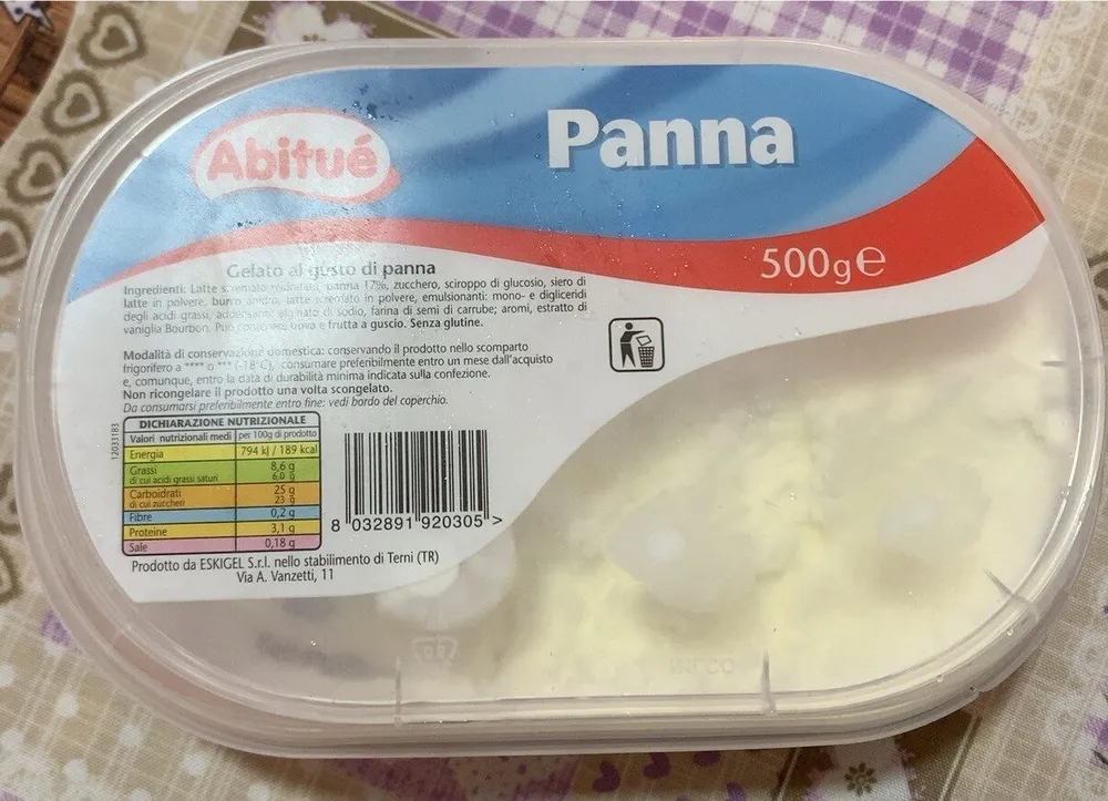 Gelato al gusto di panna