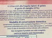 6 ghiaccioli ricoperti alla fragola