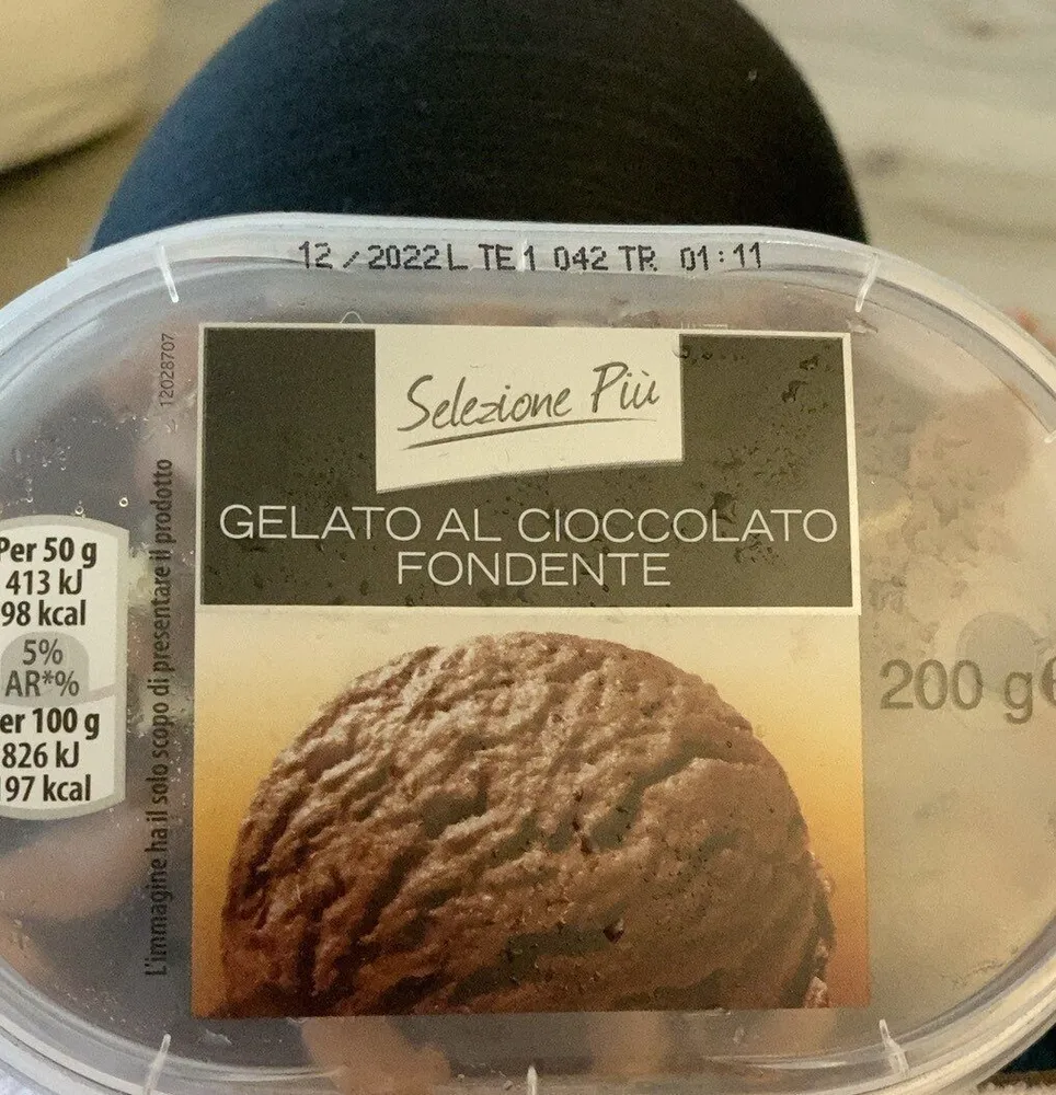 Gelato al cioccolato fondente