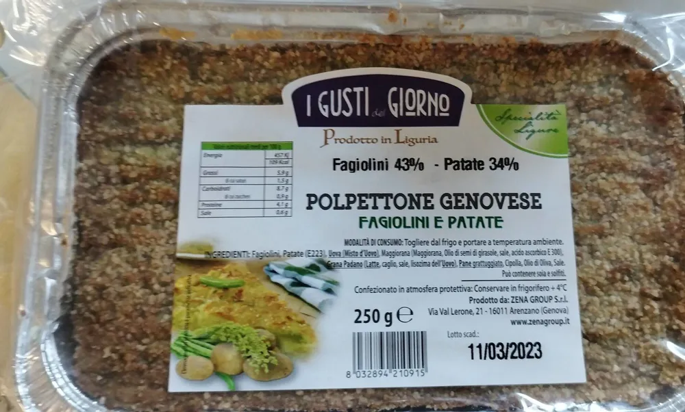 Polpettone Genovese Fagiolini e Patate