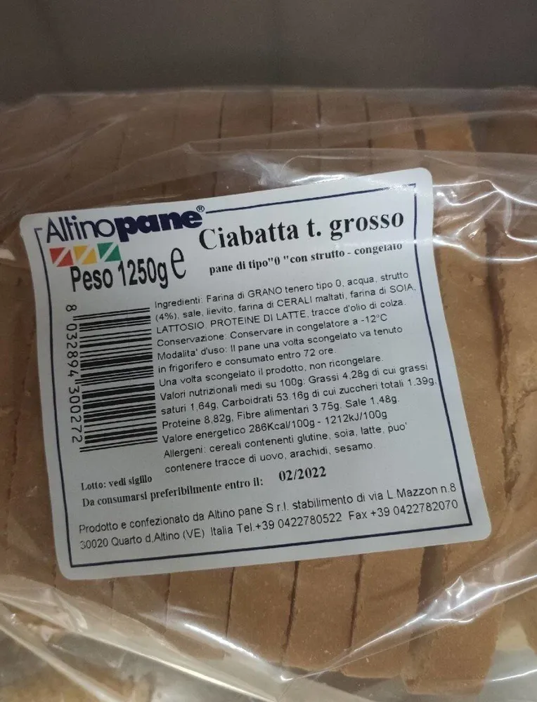 Ciabatta taglio grosso