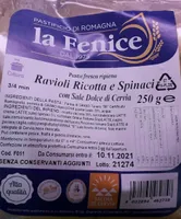 Ravioli ricotta e spinaci con sale di cervia