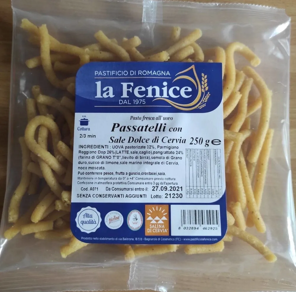 Passatelli con sale dolce di Cervia
