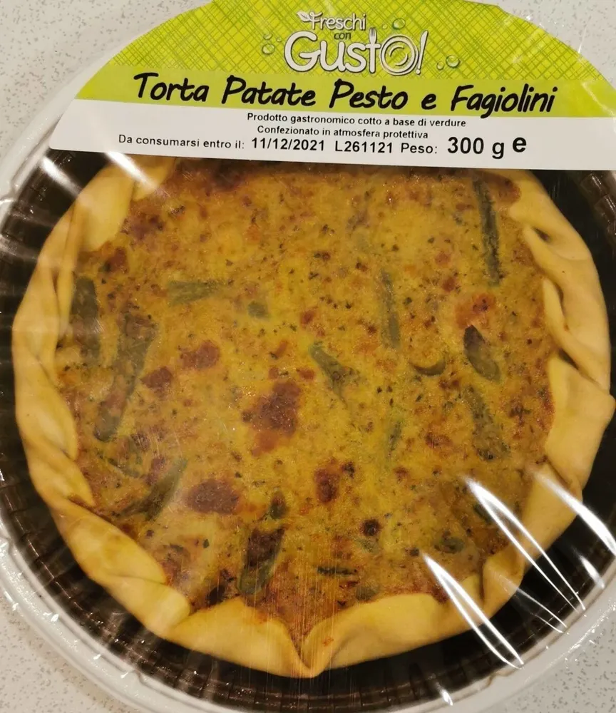 Torta patate pesto e fagiolini