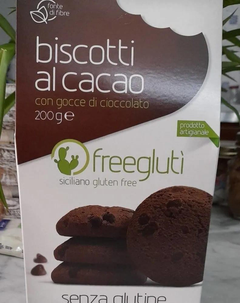 Biscotti al cacao con gocce di cioccolato