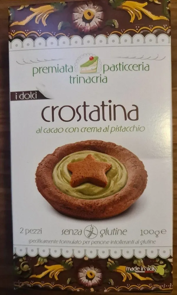 Crostatina al cacao con crema pistacchio