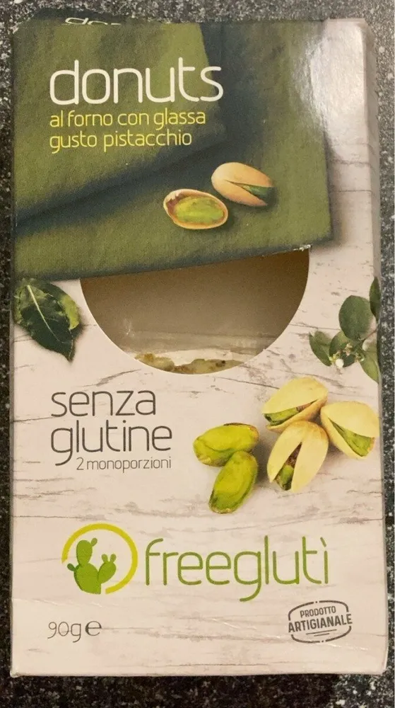 Donuts al firno con glassa gusto pistacchio