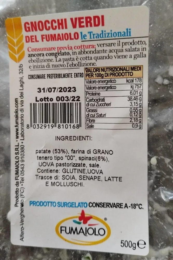 Gnocchi verdi Del fumaiolo