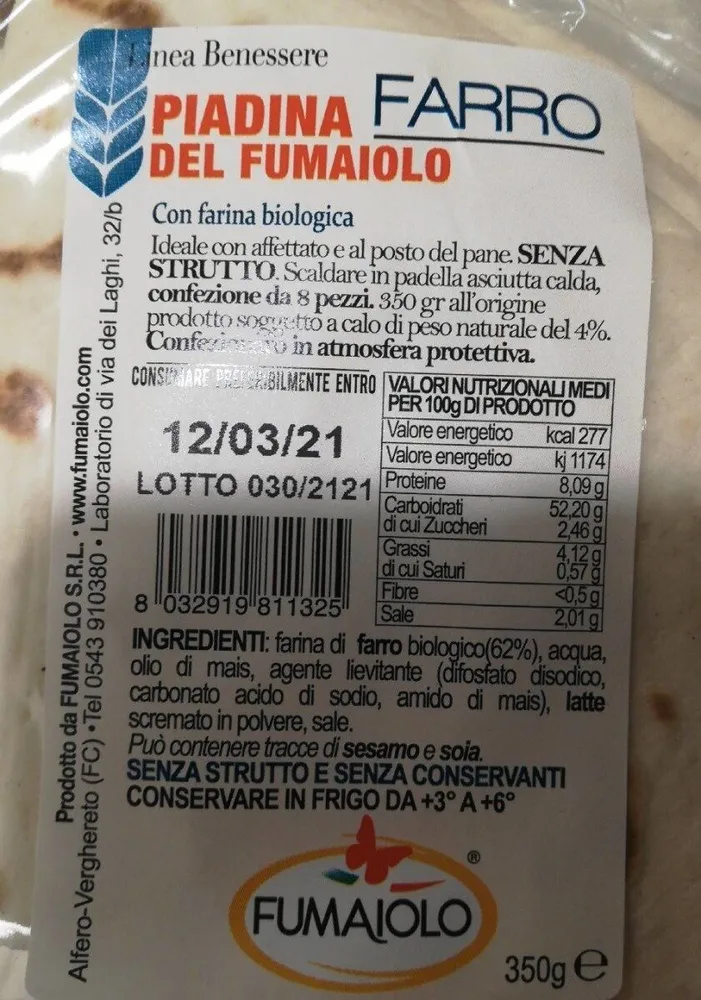 Piadina di farro
