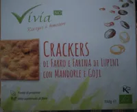 Crackers di Farro e Farina di Lupini con Mandorle e Goji