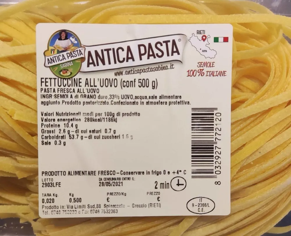 Fettuccine all'uovo