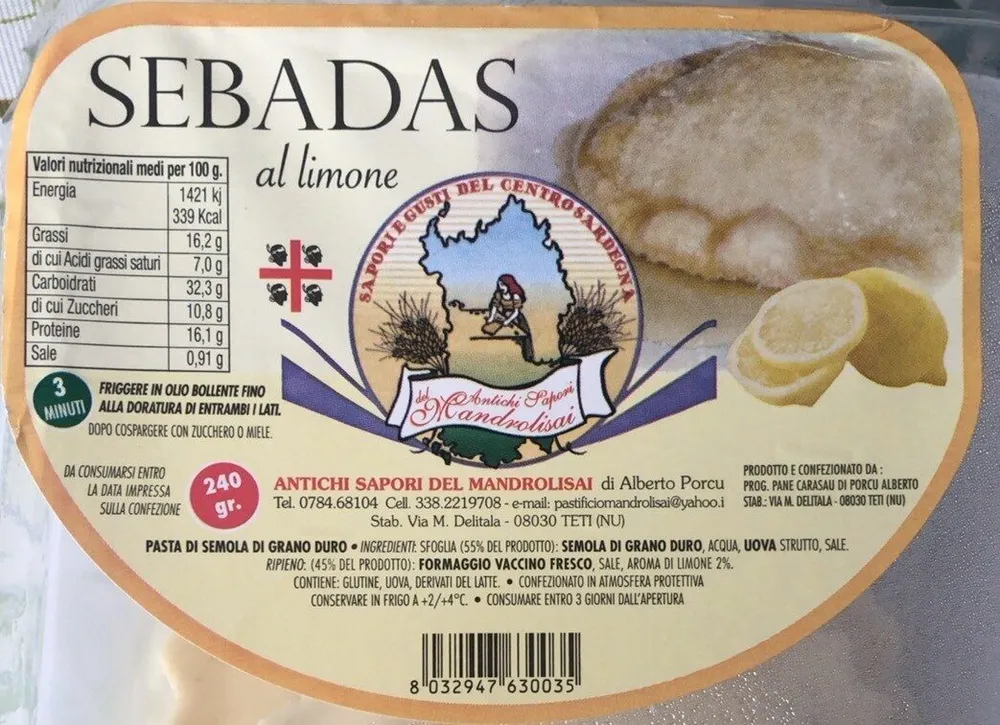 Sebadas al limone