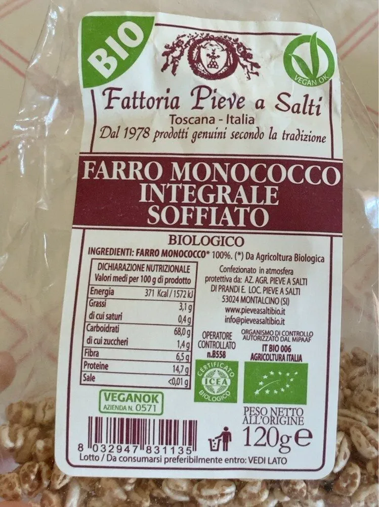 Farro monococco integrale soffiato