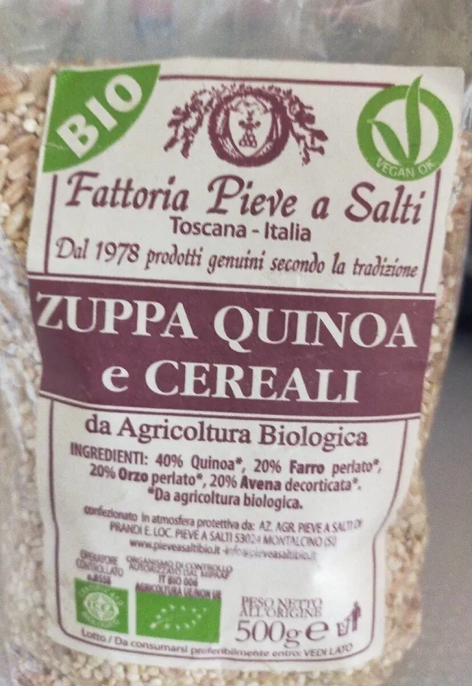 Zuppa Quinoa e cereali