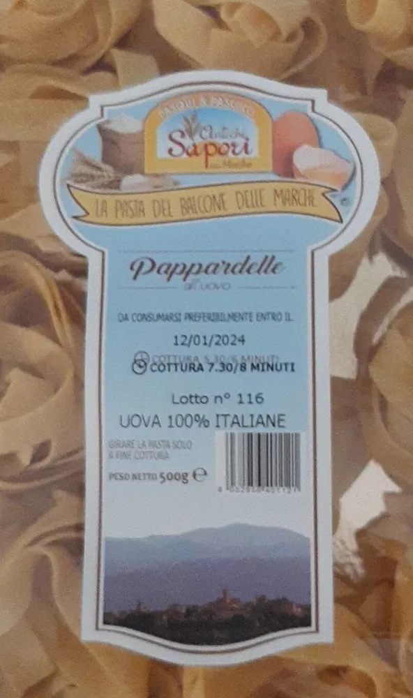 Pappardelle secche all'uovo