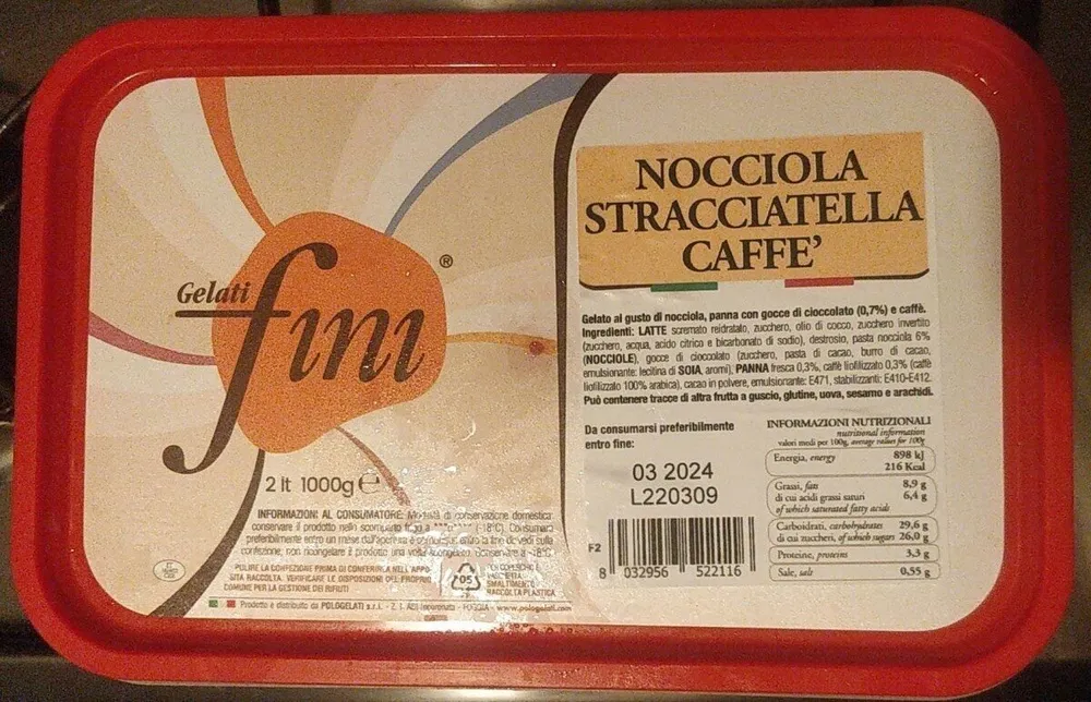 Gelati fini nocciola-stracciatella-caffè
