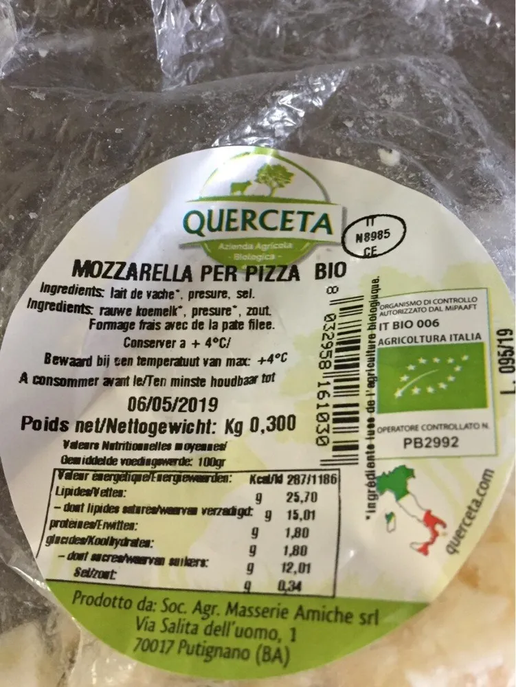 Mozzarella Per Pizza