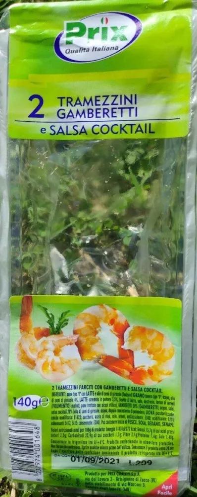 Tramezzino gamberetti Prix