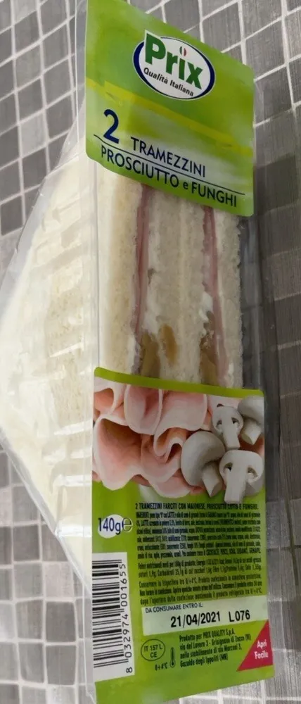 Tramezzini prosciutto e funghi