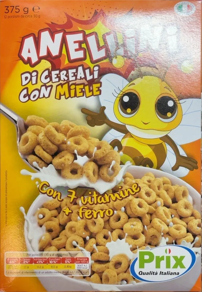 Anelli di cereali al miele