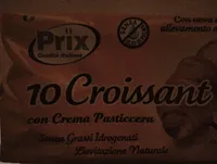 Croissant con crema pasticcera