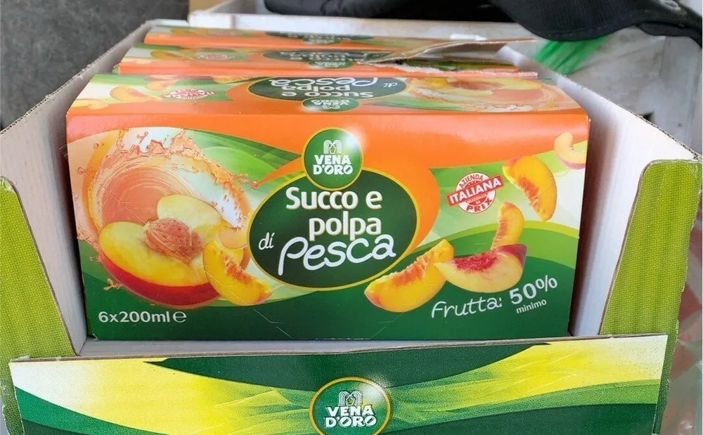 Succo e polpa di pesca