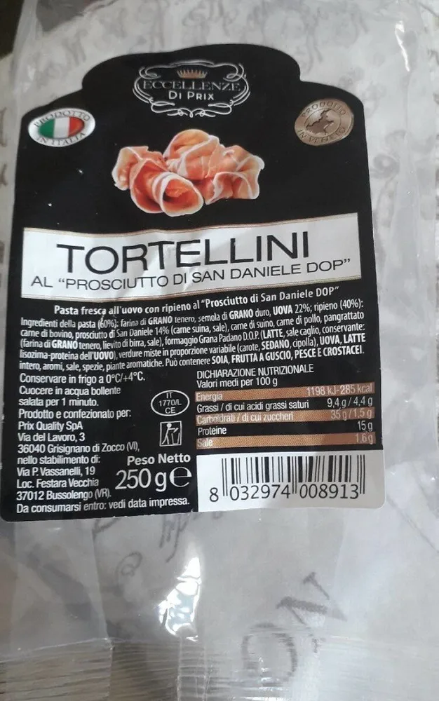 Tortellini al prosciutto di San Daniele DOP