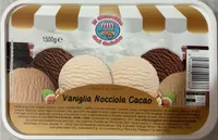 Gelato alla vaniglia, nocciola e cacao