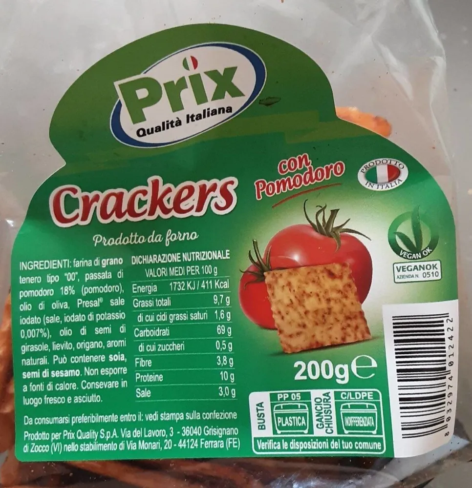 Crackers al pomodoro
