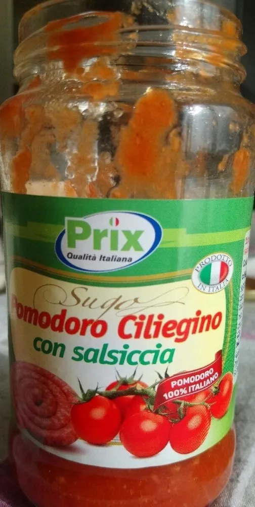 Pomodoro cigliegino con salsiccia
