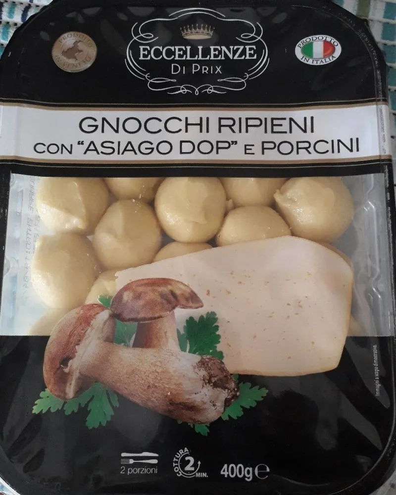 Gnocchi ripieni con asiago dop e porcini