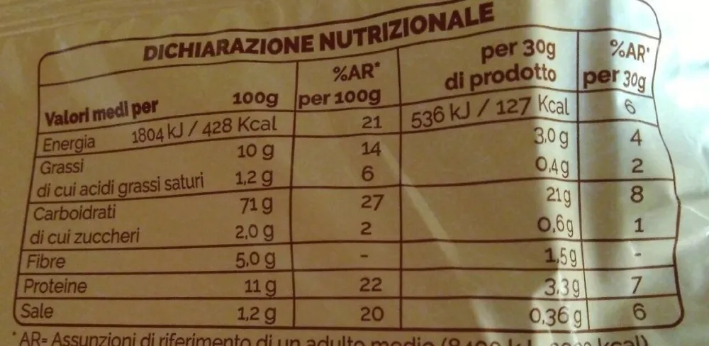 Crackers con riso soffiato integrale