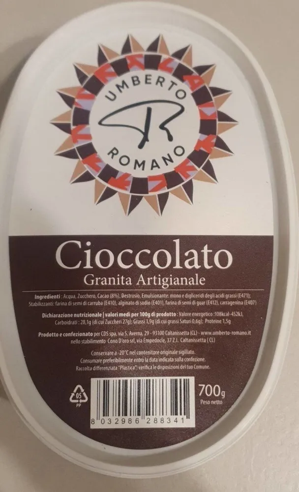 Granita artigianale Cioccolato