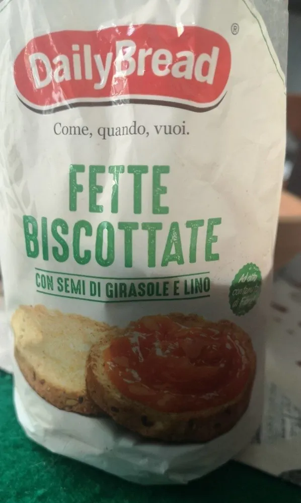 Fette biscottate con semi di girasole e lino
