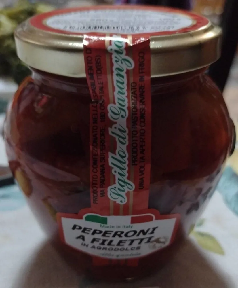 Peperoni a filetti in agrodolce