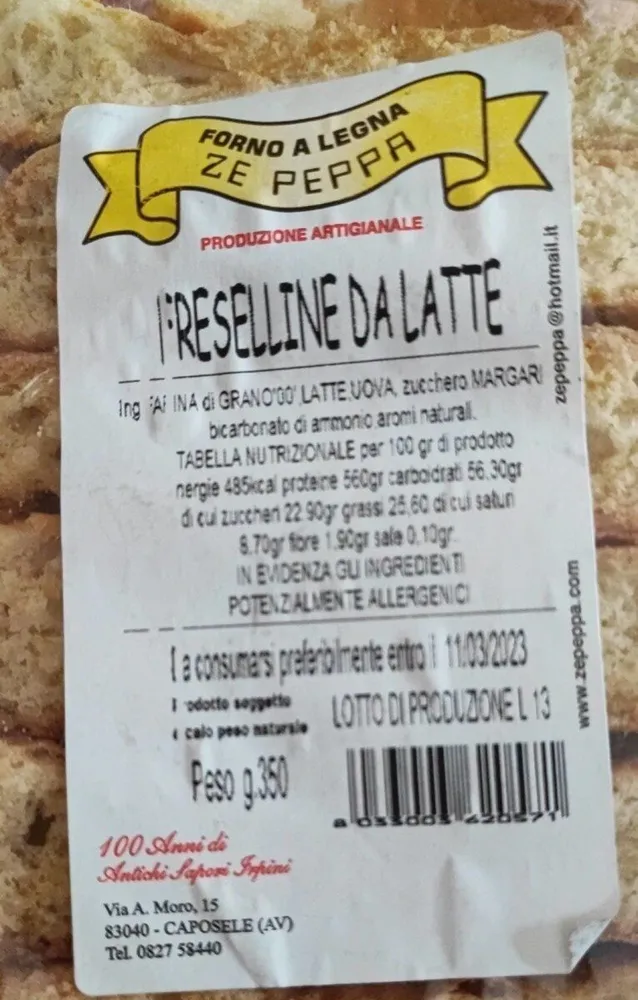 Freselline da latte