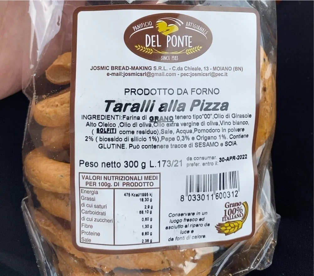 Taralli alla pizza