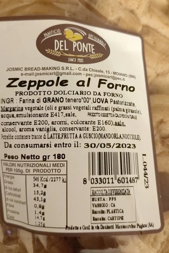 Zeppole al forno