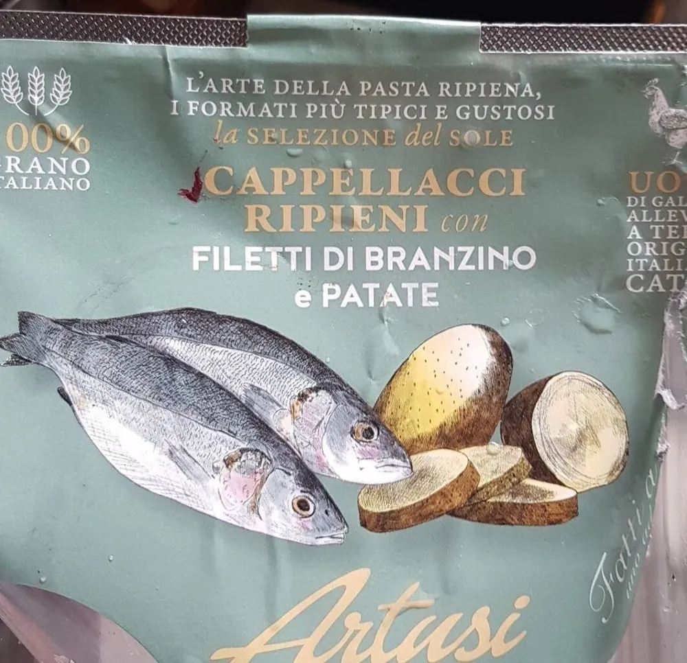 Cappellacci ripieni con Filetto di Branzino e patate
