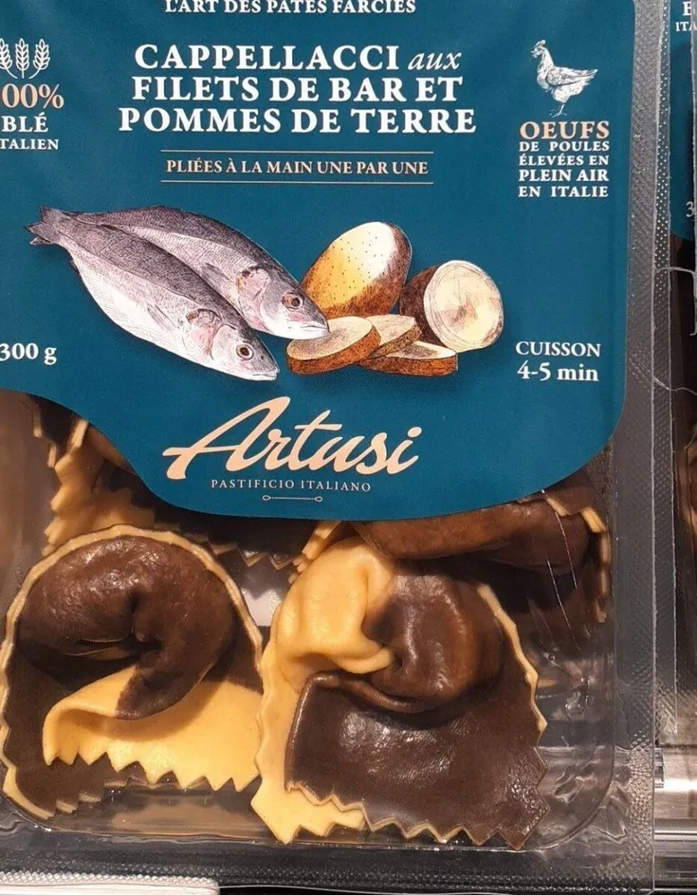 Cappellacci aux filet de bar et pomme de terre