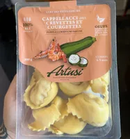 Cappellacci aux crevettes et courgettes