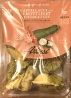 Cappellacci aux crevettes et courgettes
