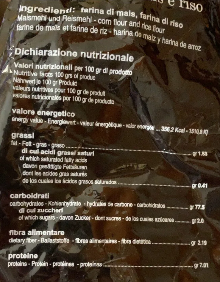 Pasta di mais e riso