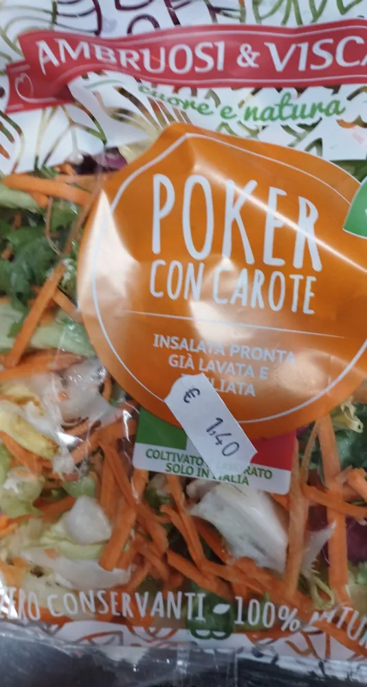 poker con carote insalata