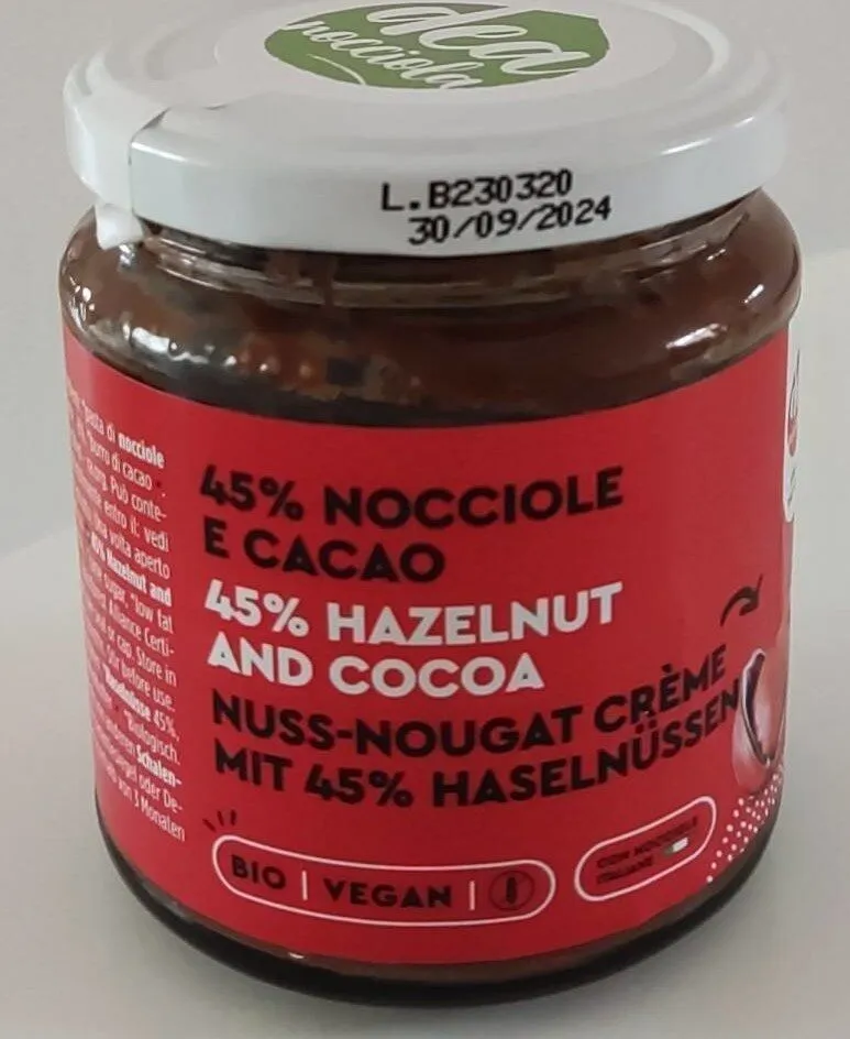 45% nocciole e cacao