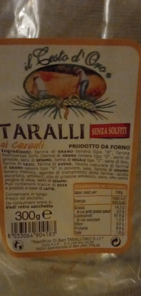 Taralli di cereali