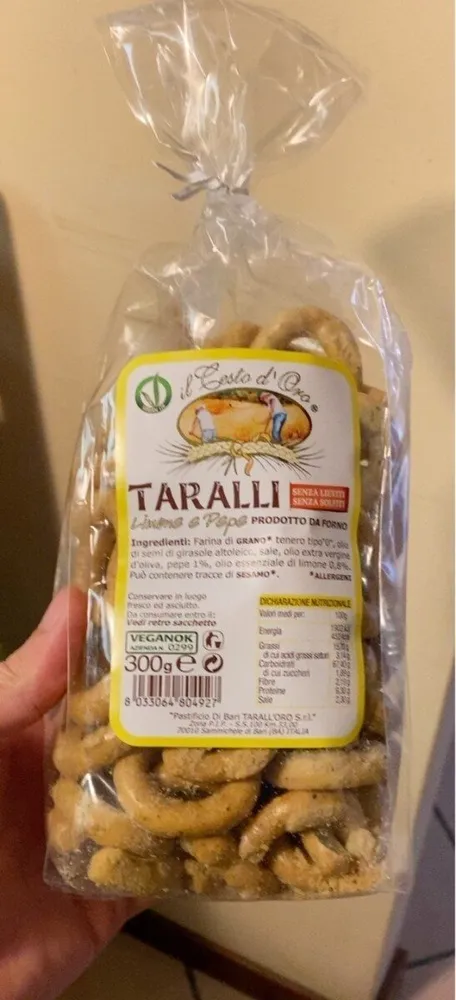 Taralli limone e pepe