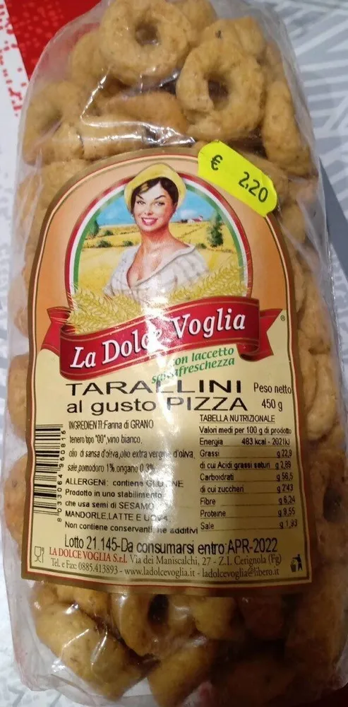 Tarallini al gusto pizzs