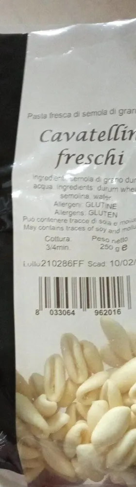 Cavatellini freschi