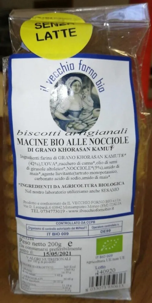 Macine BIO alle nocciole di grano khorasan kamut